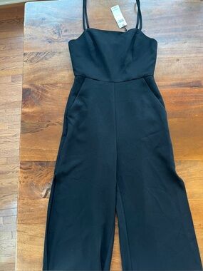 NWT BCBGENERATION  Women’s Black  Spaghetti Strap Pant Jumpsuit Romper Size 4